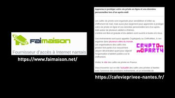 Logos de FAImaison et présentation de Café Vie Privée Nantes