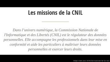 Extrait de la page web https://www.cnil.fr/fr/les-missions-de-la-cnil