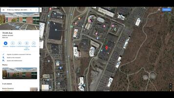 Capture de Google Maps montrant l’emplacement des bureaux de Boston Dynamics